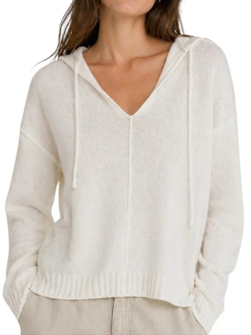 ATM Anthony Thomas Melillo Inside Out Hoodie Women Medium White
